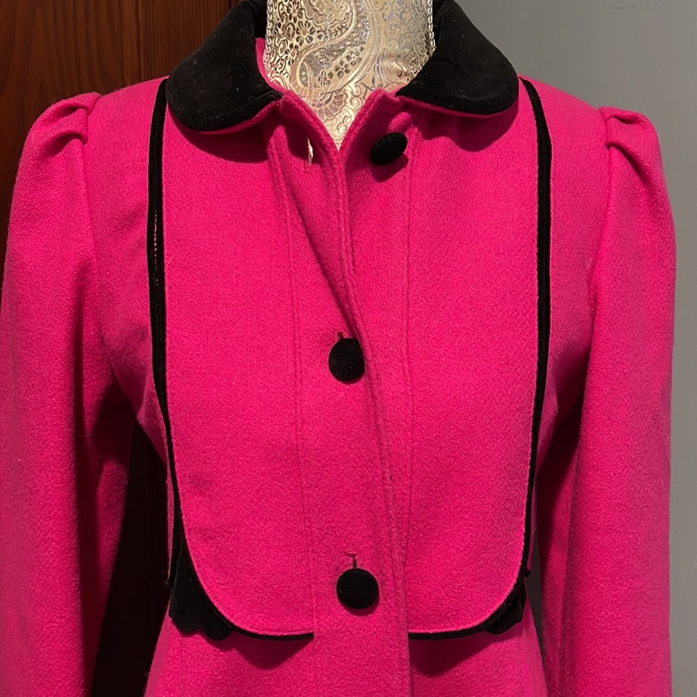 Rothschild Wool Dress Coat Fuchsia Size 12